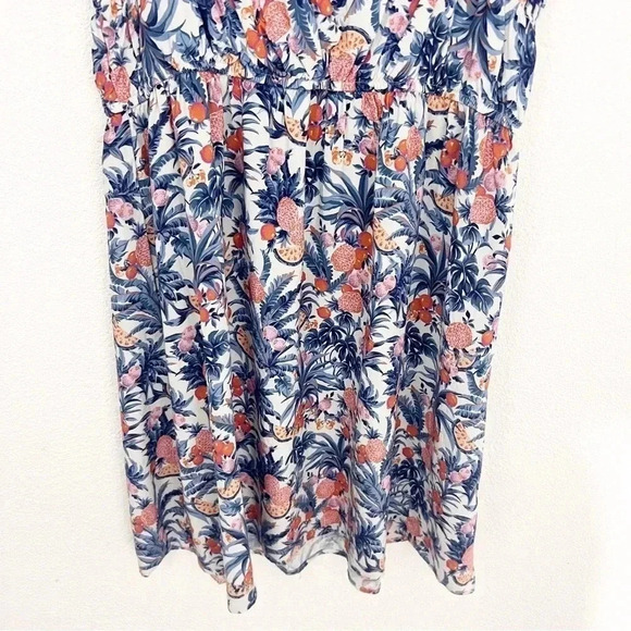 Line and Dot Sunday Tropical Mini Dress in Multicolors, Size Small - Picture 4 of 10